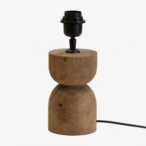 Base Para Lâmpada De Mesa Diniz Madeira De Manga & ↑15 Cm - Sklum