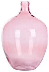 Vaso de vidro rosa 39 cm ROTI Beliani