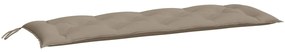 Almofadões banco jardim 2 pcs tecido oxford cinza-acastanhado