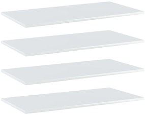 vidaXL Prateleiras para estante 4 pcs 80x40x1,5cm contraplacado branco