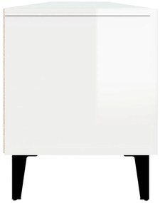Móvel de TV 180x31,5x40cm derivados de madeira branco brilhante
