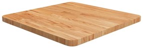 Tampo mesa quadrado 50x50x2,5cm carvalho tratado castanho-claro