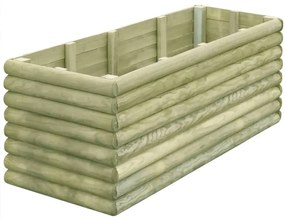 vidaXL Canteiro elevado p/ jardim 150x56x48 cm pinho impregnado 19mm