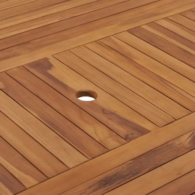 Mesa de jardim 150x150x75 cm madeira de teca maciça