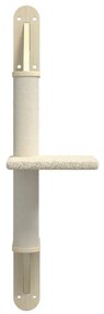 Árvore de parede para gatos c/ poste arranhador 85,5 cm creme