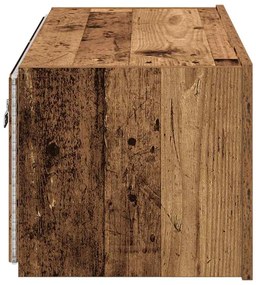 Armário de TV vidaXL com luzes LED Madeira velha 80x35x31 cm