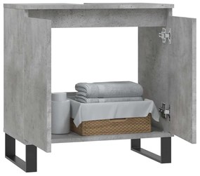 Armário casa de banho 58x33x60 cm deriv. madeira cinza cimento