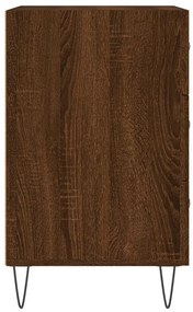 Mesa cabeceira 40x40x66 cm derivados madeira carvalho castanho
