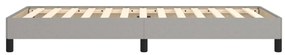 Estrutura de cama sem colchão 90x190 cm tecido cinzento-claro
