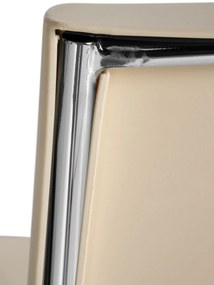 Banco de bar empilhável Genua 43 x 114 x 41 cm Creme