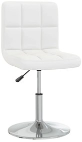 vidaXL Cadeira de jantar couro artificial branco