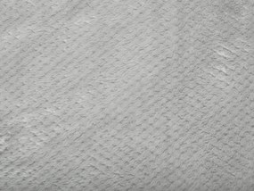 Manta cinzenta clara 200 x 220 cm SAITLER Beliani