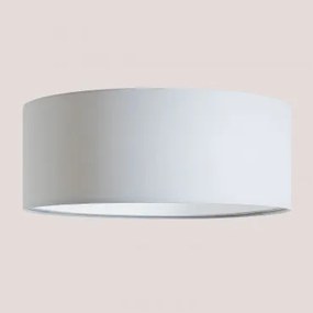 Plafonier De Teto Redondo Ø45 Cm Em Poliéster Dustyn Branco - Sklum