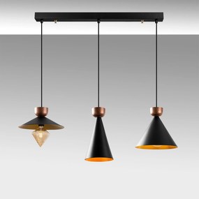 Candeeiro de Teto Dodo – Preto – 100 x 30 cm