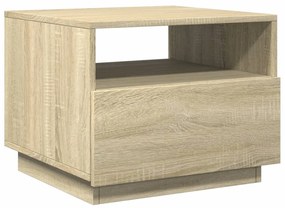 Mesa de centro com luzes LED 50x49x40 cm carvalho sonoma