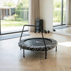 Trampolim Tiggy júnior com barra ø140 cm - preto/cinza