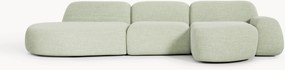 Sofá de canto modular em bouclé Wolke (4 lugares)
