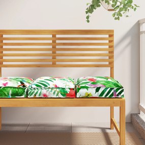 vidaXL Almofadas de Palete para Assento 2 pcs Tropical Jungle 40x40x8 cm Tecido Oxford