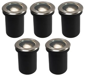 Conjunto de 5 projetores de exterior em aço inoxidável IP65 - Delux Moderno