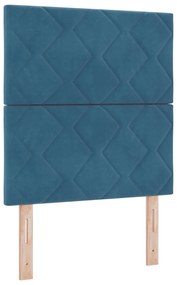 Estrutura de Cama de Veludo Azul Escuro vidaXL 80x200 cm