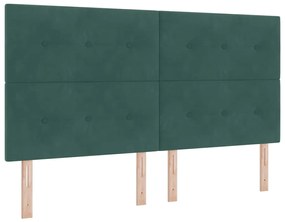 Cama vidaXL Verde Escuro 180x200 cm Veludo