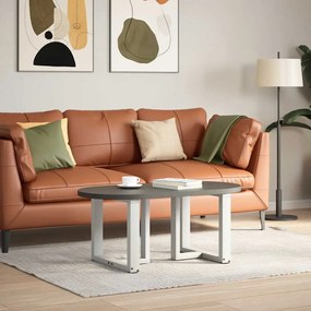Pés para mesa de centro em forma de T, 2 peças, branco, 50x25x(42-43)
