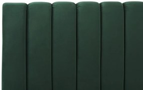 Cama de casal em veludo verde esmeralda 160 x 200 cm MARVILLE Beliani