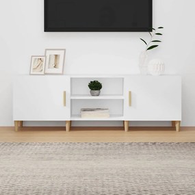 vidaXL Móvel para TV 150x30x50 cm madeira processada branco