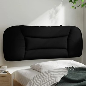 vidaXL Almofadão de cabeceira 100 cm tecido preto