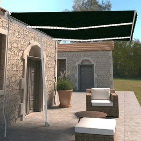 Toldo retrátil manual c/ LED 350x250 cm antracite
