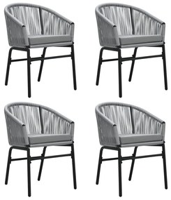 5 pcs conjunto de jantar para jardim cinzento