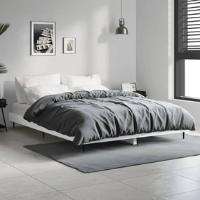 Estrutura de cama 140x190 cm derivados de madeira branco