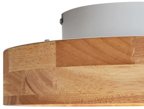 Plafon Escandinavo Madeira 30cm incl. LED Regulável - Pecker Escandinavo