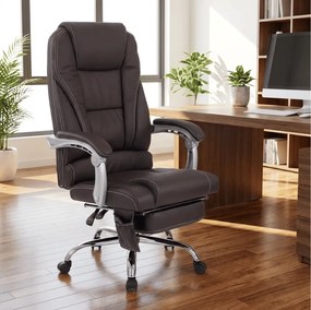 Poltrona de escritório Pacific com função de massagem castanho