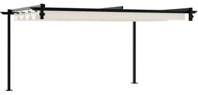 Gazebo Montado na Parede Creme 3 x 4 m Aço