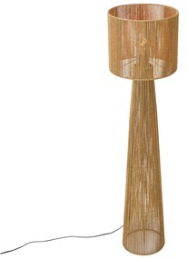 Candeeiro de pé Japandi natural com abajur - Dart Japandi