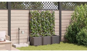Jardineiras de Jardim 1 pc Castanho 120 x 40 x 142 cm Plástico