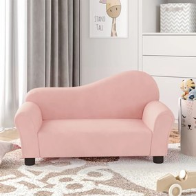 vidaXL Sofá infantil veludo rosa
