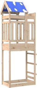 vidaXL Torre de Brincar Castanho Madeira de Pinheiro Sólida