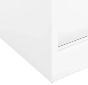 Armário de escritório c/ porta deslizante 90x40x90cm aço branco