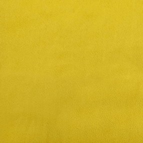 Sofá Cinha de 2 Lugares - Cor Amarelo - 158x77x80 cm - Em Veludo e Est