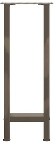 Pés de mesa de console em aço natural, 2 peças, 28x(72-73) cm, aço
