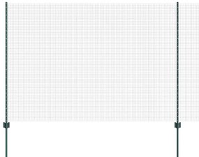 Cerca de arame soldado com 11 postagens em U Verde 1,5x25 m de aço