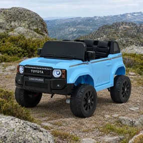 Carro elétrico para Crianças Toyota Land Cruiser PRADO 12V 4x4  Rodas Espuma EVA, Assento couro ecológico Azul