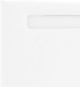 Cabeceira Design Simples Branca 100 cm Couro Sintético