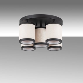 Candeeiro de Teto Way – Preto e Branco – 50 x 50 x 22 cm