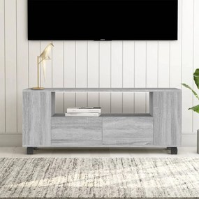 vidaXL Móvel de TV 120x35x48 cm derivados de madeira cinzento sonoma