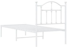 Estrutura de cama sem colchão com cabeceira 75x190 cm branco