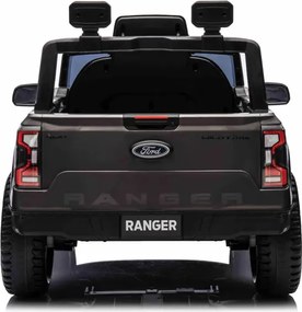 Jipe elétrico para crianças Ford Ranger,12V com pneus de borracha, banco em pele sintética Cinzento