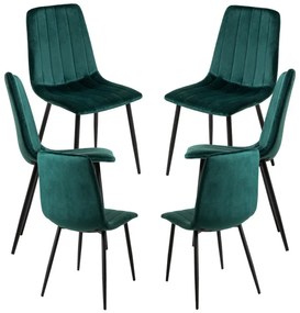 Pack 6 Cadeiras Veludo Liny - Verde